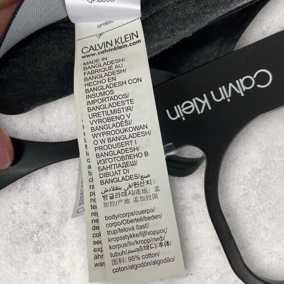 NEW Calvin Klein Black Spell Out Panties Size Large Logo Thong Underwear NWOT L‎ - Picture 4 of 10